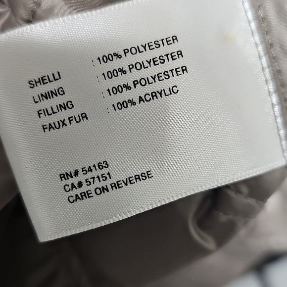 Kenneth Cole Puffer Tan Jacket with Faux Fur Collar Size Small - Picture 5 of 6